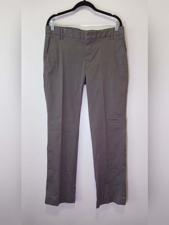 GAP Pants - Gap Pinstripe Straight Leg Trousers Size 12 Tall Office Business Career Staple